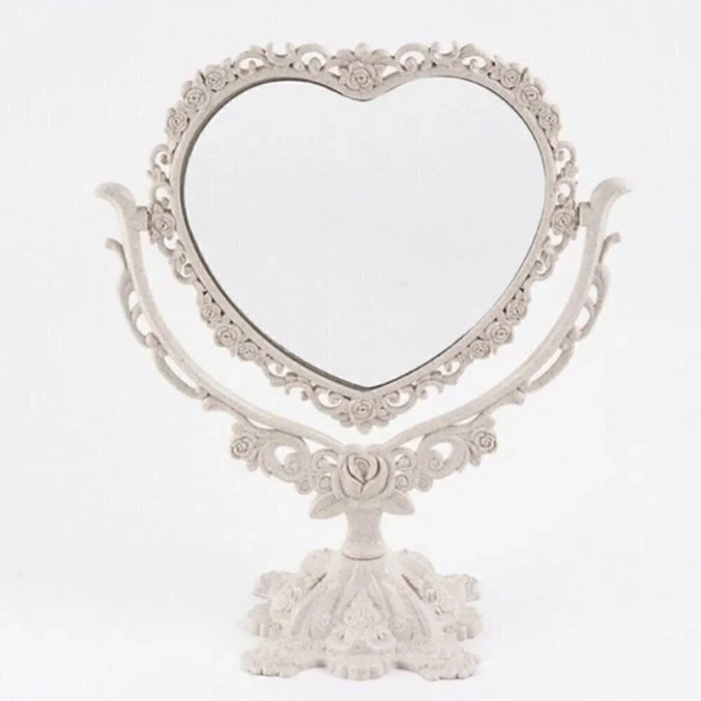 2-Sided Heart Shaped Free-Standing Dresser Mirror - 10